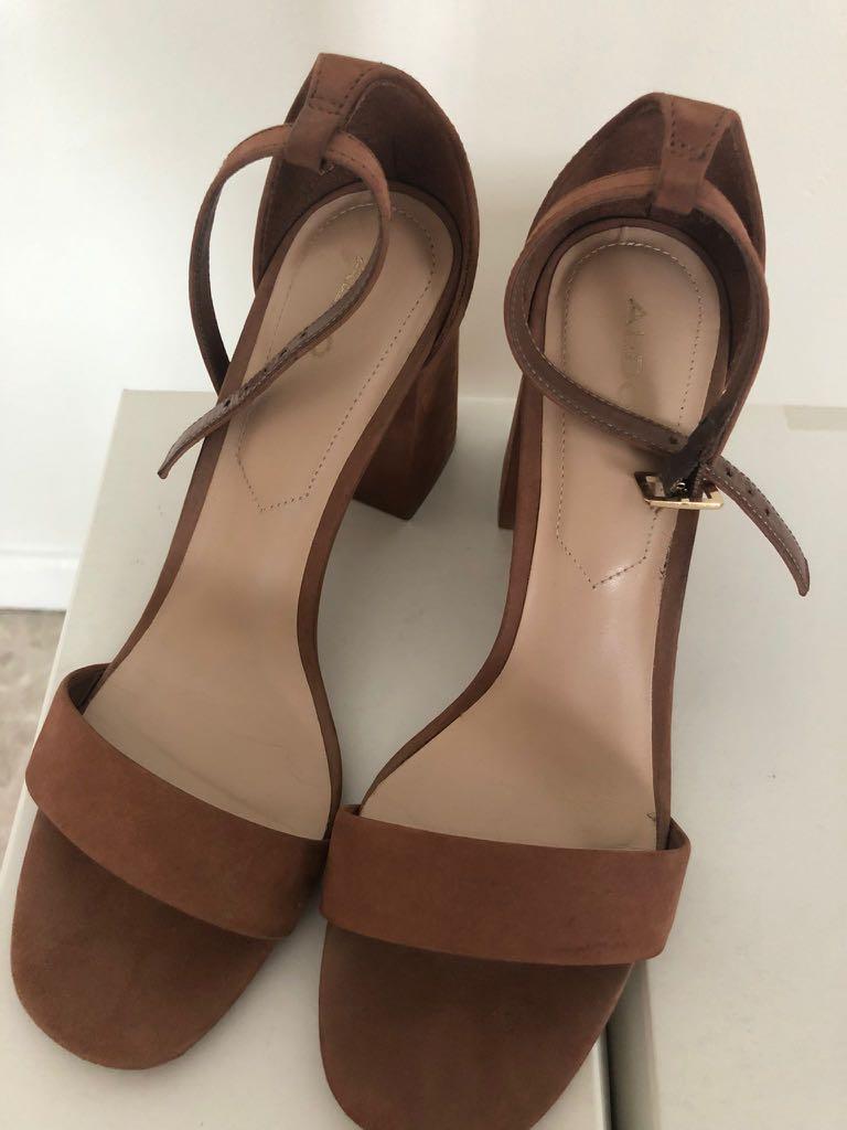 Aldo Pre Loved Suede Ankle Strap Shoes Heels Women s Fashion