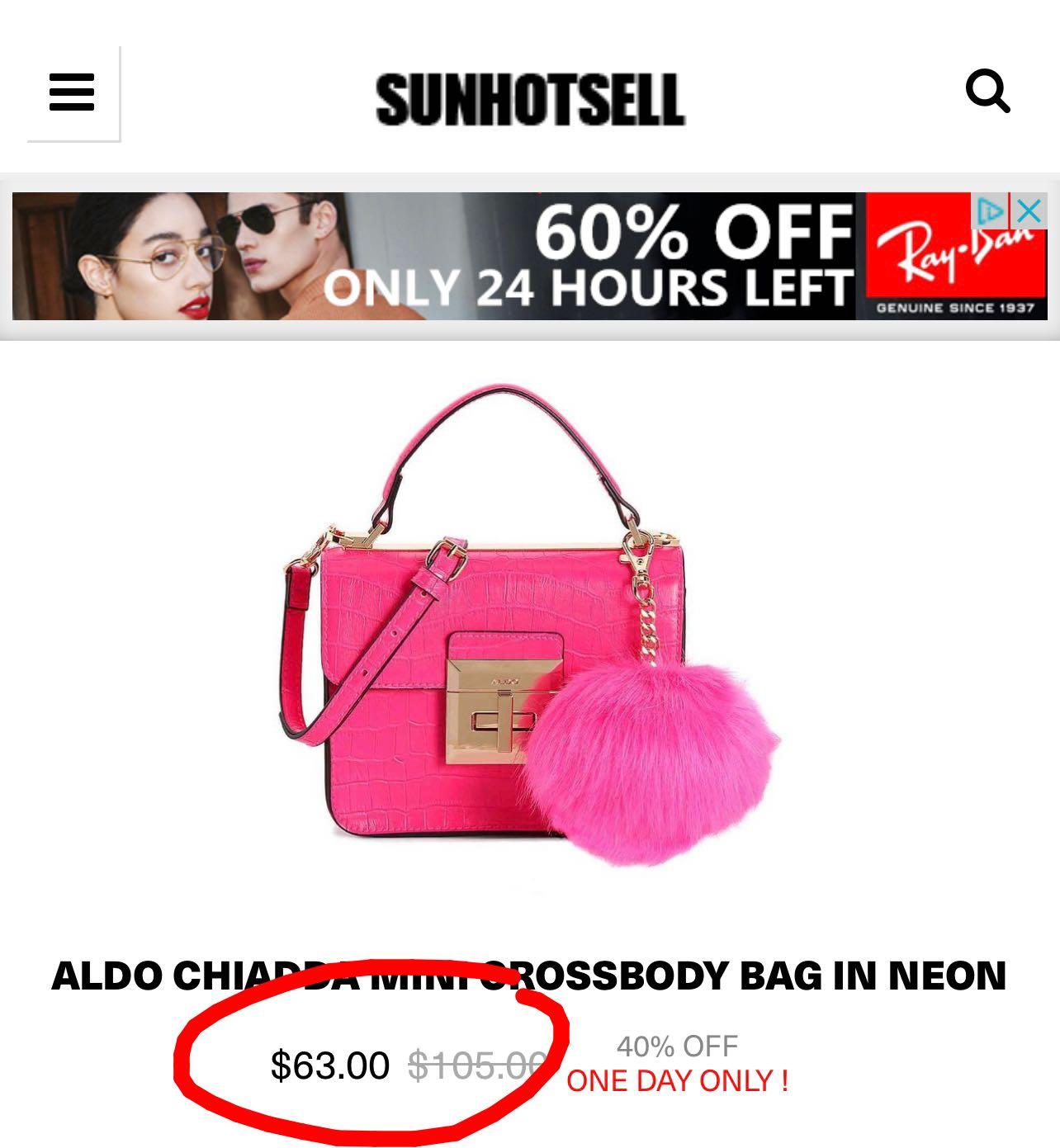 Aldo Sling Bag (Light Pink), Women's Fashion, Bags & Wallets, Cross-body  Bags on Carousell