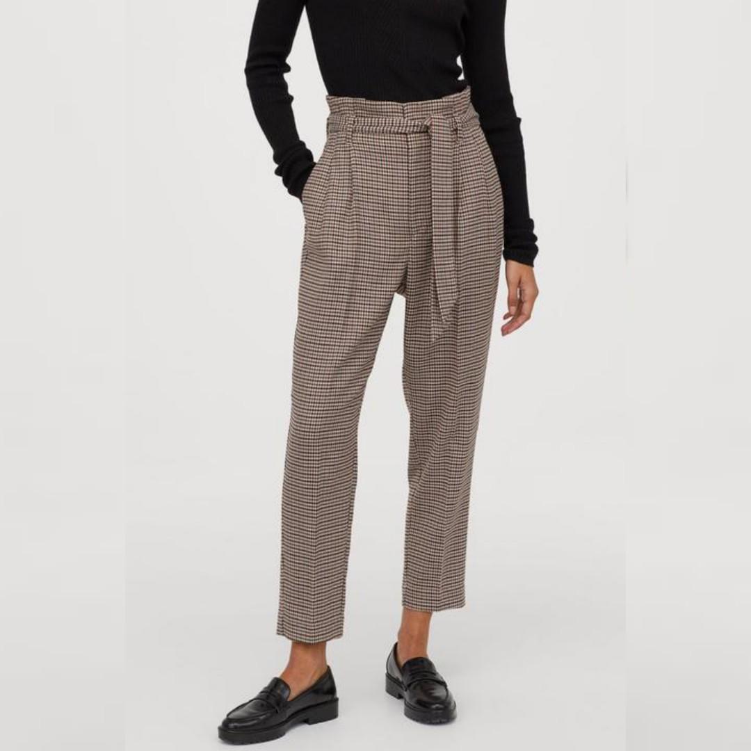 Authentic H\u0026M paper bag pants in brown 
