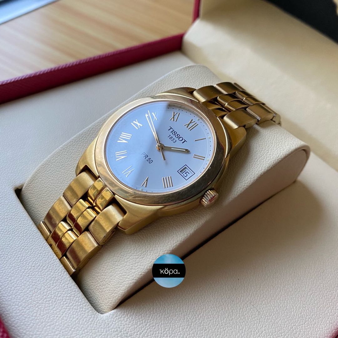 Authentic TISSOT PR50 Gold tone Watch for Men