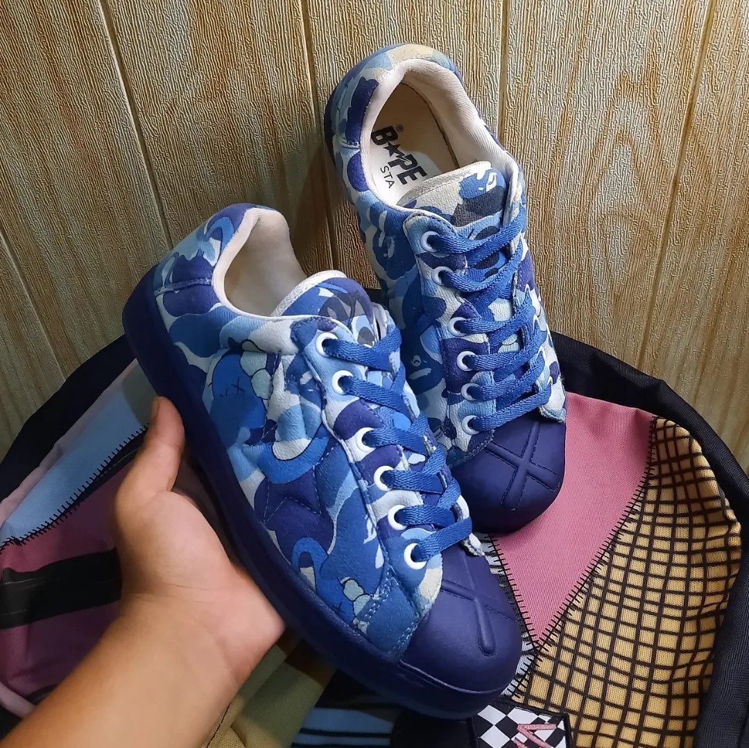 kaws bapesta blue