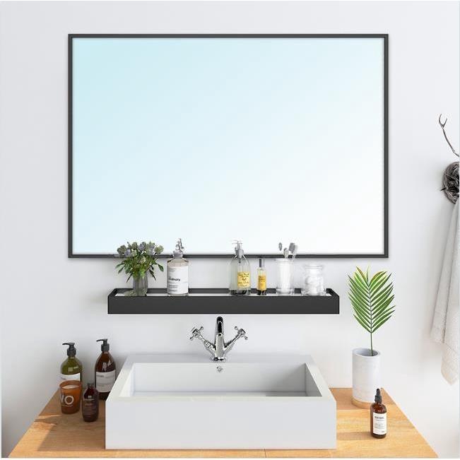 Bathroom mirror, toilet, no hole, stick to wall, self-adhesive wall, stick  to wall, Furniture  Home Living, Home Decor, Mirrors on Carousell