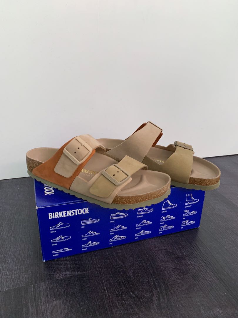 Birkenstock Arizona Split in Sandcastle/Faded Khaki, Women's Fashion