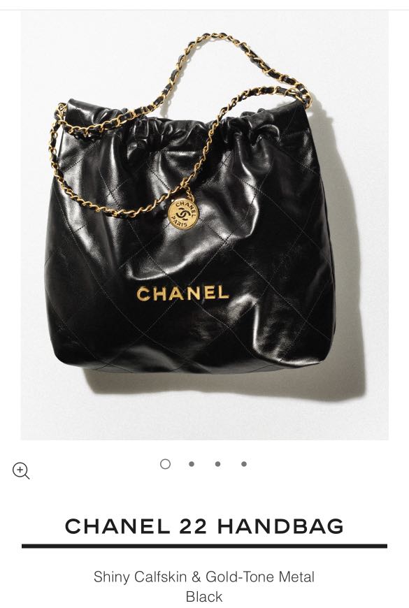 Chanel 22 Black with Gold GHW Medium, Women's Fashion, Bags