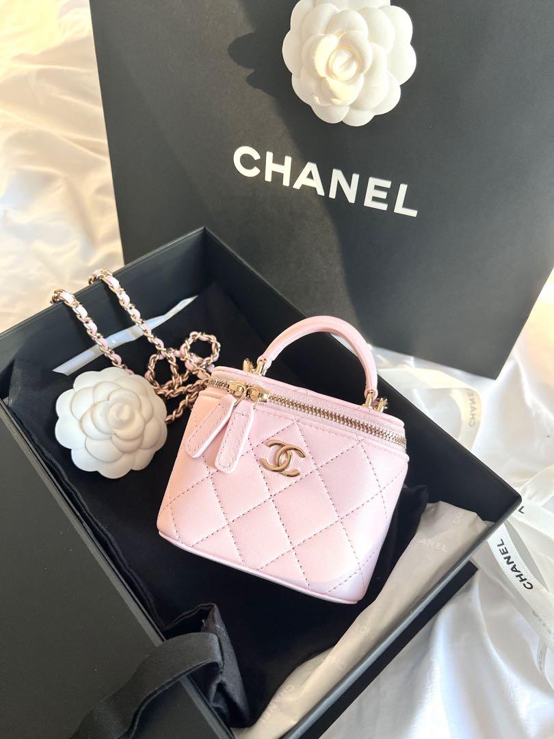 Chanel 22P Pink mini Vanity box, Luxury, Bags & Wallets on Carousell