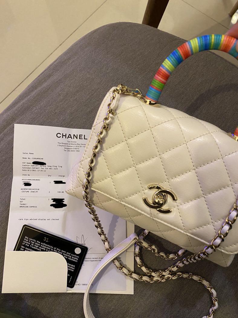 Coco chanel hotsell white purse