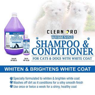 Clean Pro Whitening Dog and Cat Shampoo and Conditioner