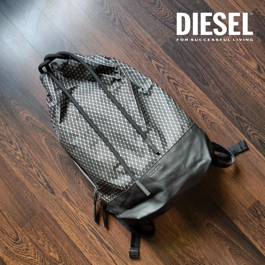 DIESEL INDUSTRY ITALY | Laptop Backpack (Category: Backpacks) located in Cebu City. Submitted by denimholic (Listing ID 1161216991, Image 1). Description: 🇮🇹Authentic Preloved Diesel Industry Daypack 🔸Dimension : 14in x 19in x 7in 🔸Double compartment ( Main: Drawstring, Zipper : for Laptop 🔸8.5/ 10 very good condition 🔸Made in China.