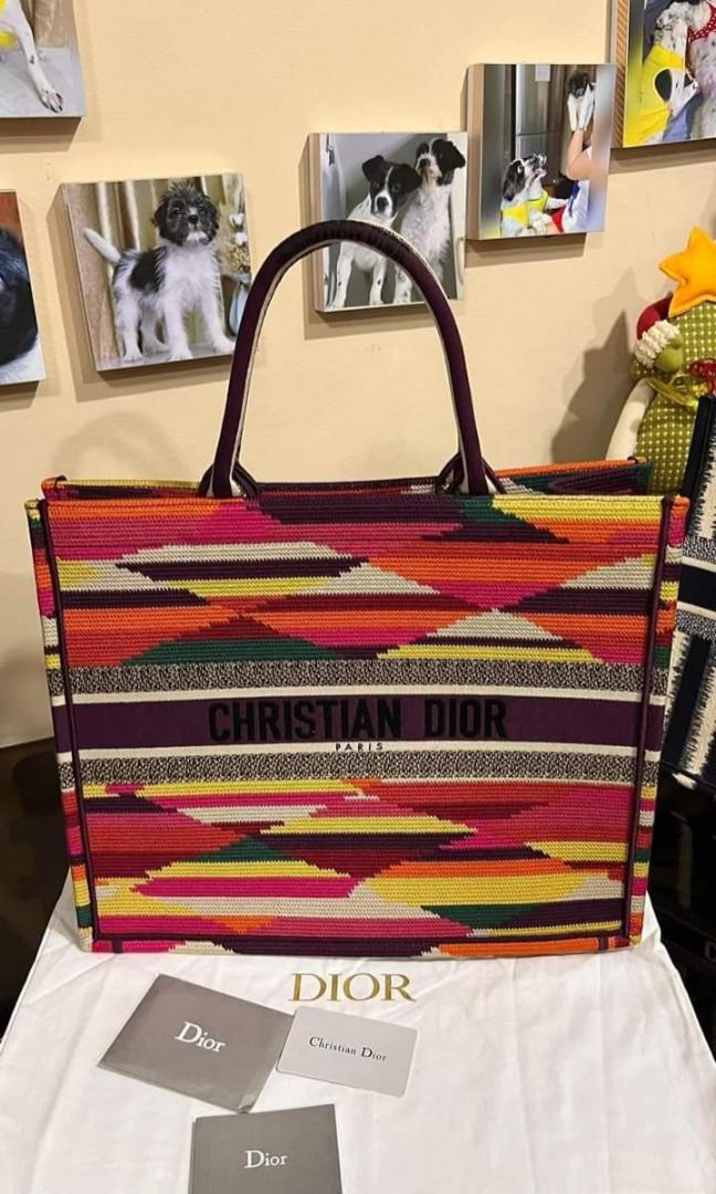 Christian dior book tote discount sizes