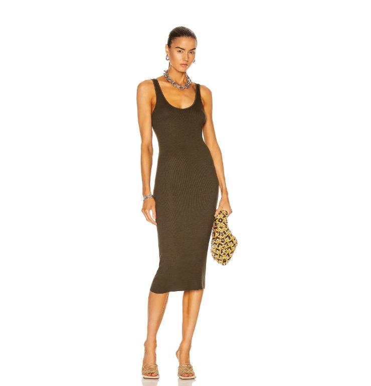 enza costa tank midi dress