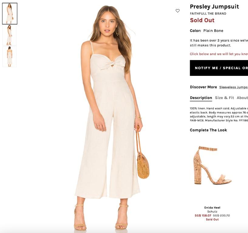 Faithfull the brand shop presley jumpsuit