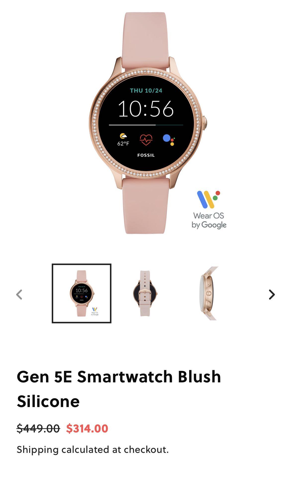 Fossil Gen 5E Smartwatch Blush Silicone BN Mobile Phones
