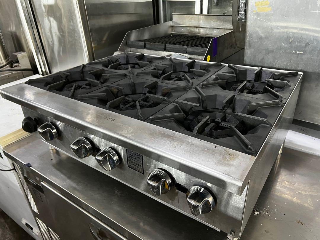 6 burner table top gas cooker