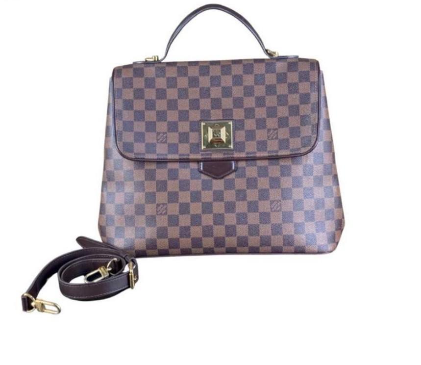 GOOD DEAL‼️Preloved Louis Vuitton bergamo damier GM 2011 (33x10x25) with  rep db, strap., Barang Mewah, Tas \u0026 Dompet di Carousell
