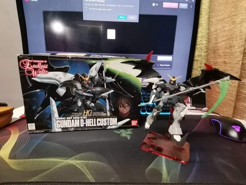 GUNDAM WING CUSTOM HG 1/144 (Category: Gundam & Model Kits) located in Santa Maria. Submitted by rainebasilio06 (Listing ID 1161134471, Image 3). Description: Wing Zero gundam custom complete box and extra parts Gundam d-hell custom complete box and extra parts gundam sandrock custom complete box and extra parts all with stand High Grade gundams 1/144.