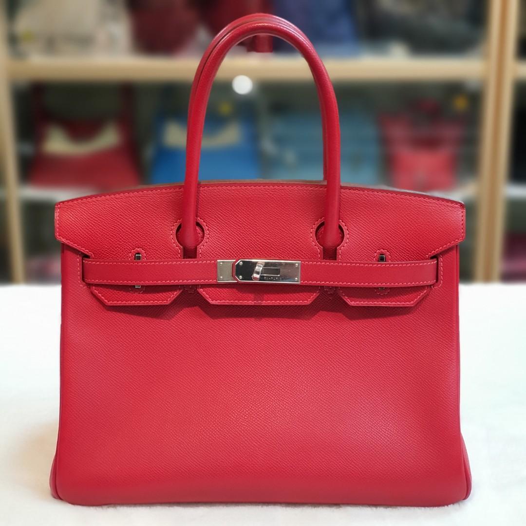 Hermes Birkin 30 Rouge Casaque, Luxury, Bags & Wallets on Carousell