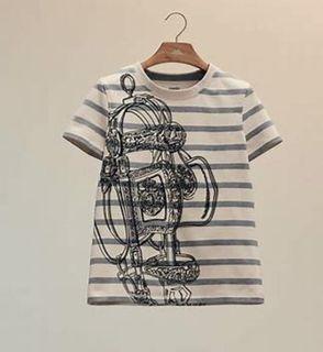 Like new Hermes micro print T-shirt, Luxury, Apparel on Carousell