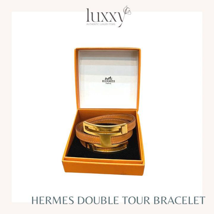 HERMES DOUBLE TOUR BRACELET (Category: Luxury Accessories) located in San Jose del Monte. Submitted by luxxyluxuryitems (Listing ID 1161236711, Image 2). Description: Hermes Double Tour Bracelet. ✨ 💠 Authentic / Original 💠 Calf Leather; Gold Hardware 💠 Very good condition; RANK A+ 💠 Complete inclusion 💠 Money back guarantee if proven fake 💠 We don’t sell fakes, imitations, or knockoffs 💠 We ship nationwide Sale for only P38K! For more inqu
