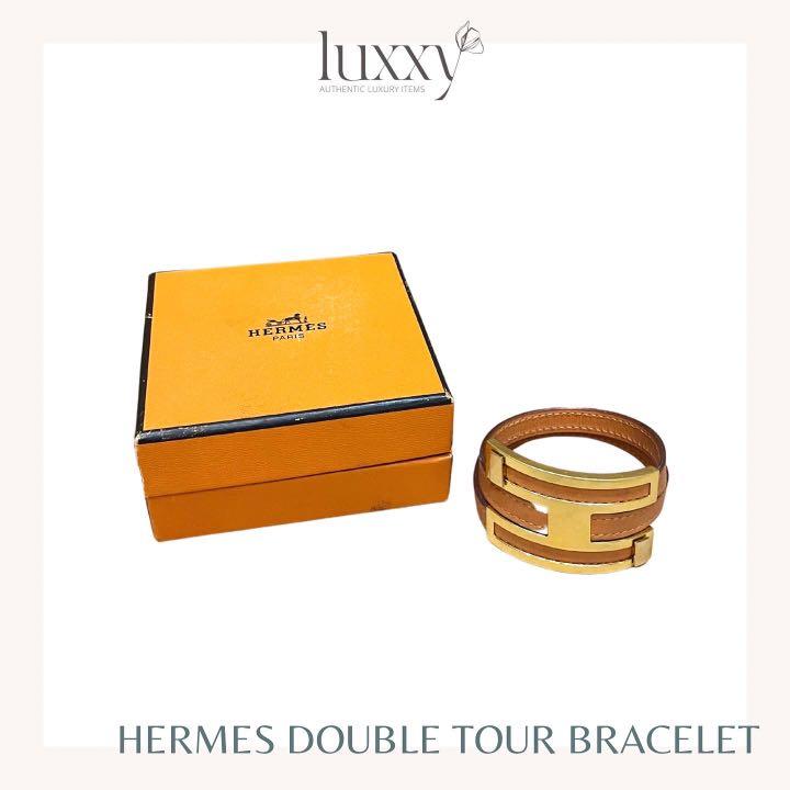 HERMES DOUBLE TOUR BRACELET (Category: Luxury Accessories) located in San Jose del Monte. Submitted by luxxyluxuryitems (Listing ID 1161236711, Image 3). Description: Hermes Double Tour Bracelet. ✨ 💠 Authentic / Original 💠 Calf Leather; Gold Hardware 💠 Very good condition; RANK A+ 💠 Complete inclusion 💠 Money back guarantee if proven fake 💠 We don’t sell fakes, imitations, or knockoffs 💠 We ship nationwide Sale for only P38K! For more inqu