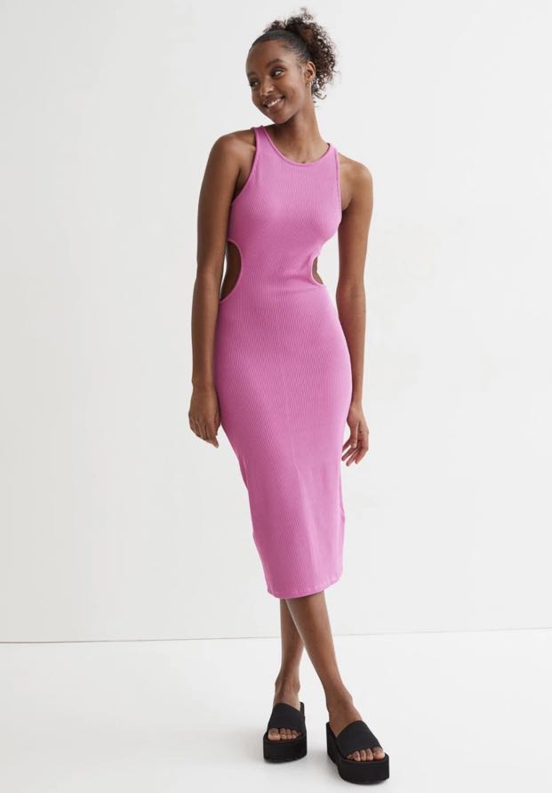 Pink cut shop out dress