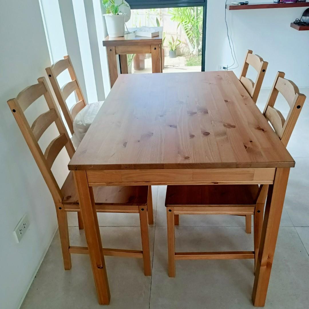 Ikea Jokkmokk 4-Seater Dining Set, Furniture & Home Living, Furniture ...