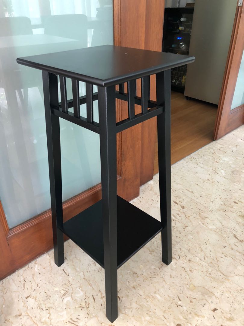 IKEA LANTLIV Plant stand, black 78 cm, Furniture & Home Living