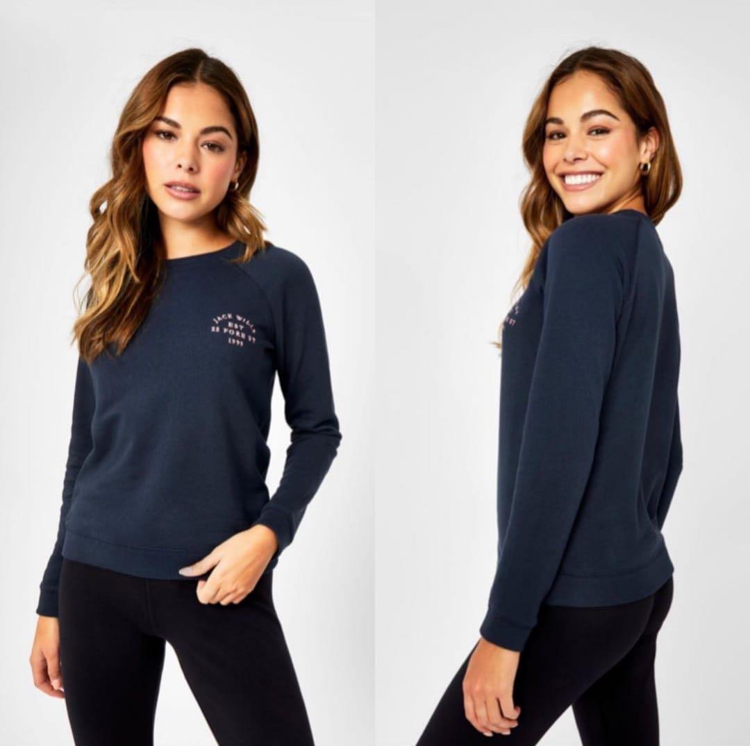 Jack Wills Colby Lightweight Logo navy Sweatshirt JW 100 Carousell