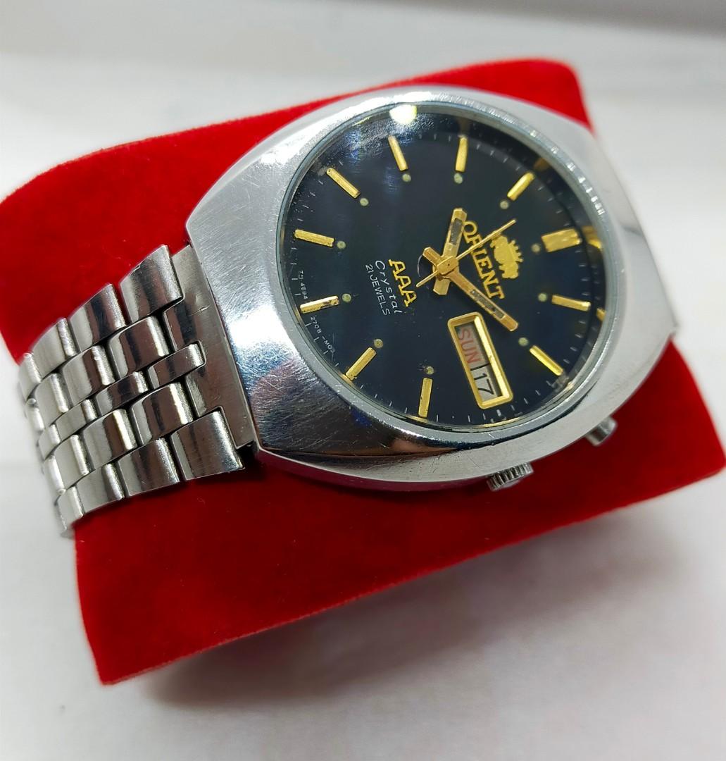 Jam Tangan Orient Crystal Triple A Automatic Japan Vintage Full Original