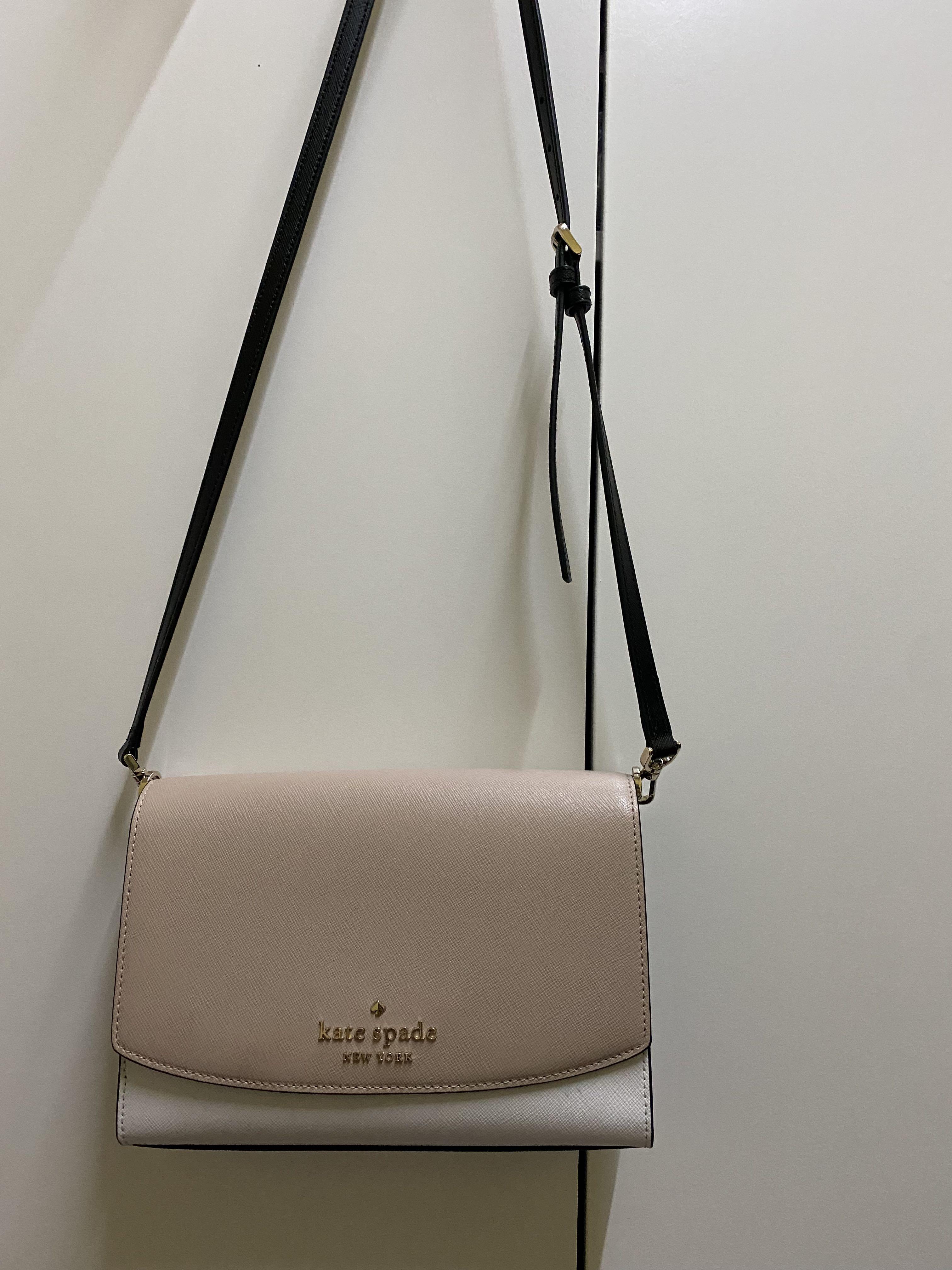 Kate Spade Carson Convertible Crossbody Handbag With Card Case (Warm beige)