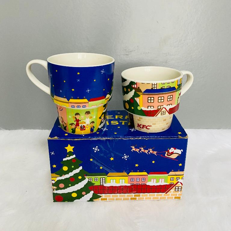 KFC Blue Painted Mugs (Category: Coffee & Tea Tableware) located in Consolacion. Submitted by posh_avenue_home (Listing ID 1161202729, Image 1). Description: New with box. From Japan. 100% Authentic!!! 3.5" x 3" 2.75" x 3" 2 sets available.
