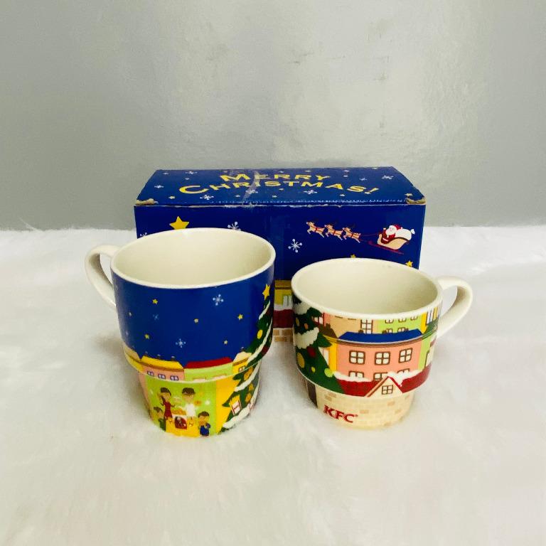 KFC Blue Painted Mugs (Category: Coffee & Tea Tableware) located in Consolacion. Submitted by posh_avenue_home (Listing ID 1161202729, Image 3). Description: New with box. From Japan. 100% Authentic!!! 3.5" x 3" 2.75" x 3" 2 sets available.