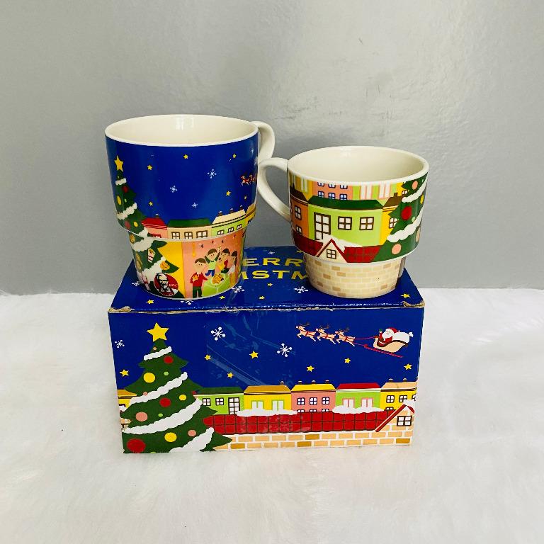 KFC Blue Painted Mugs (Category: Coffee & Tea Tableware) located in Consolacion. Submitted by posh_avenue_home (Listing ID 1161202729, Image 2). Description: New with box. From Japan. 100% Authentic!!! 3.5" x 3" 2.75" x 3" 2 sets available.