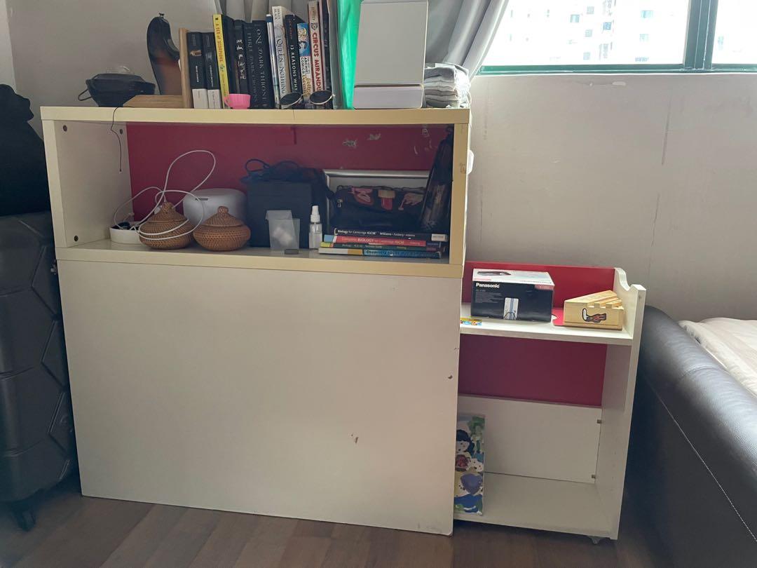 Kids Ikea flaxa bed Headboard with Hidden Storage, Furniture & Home