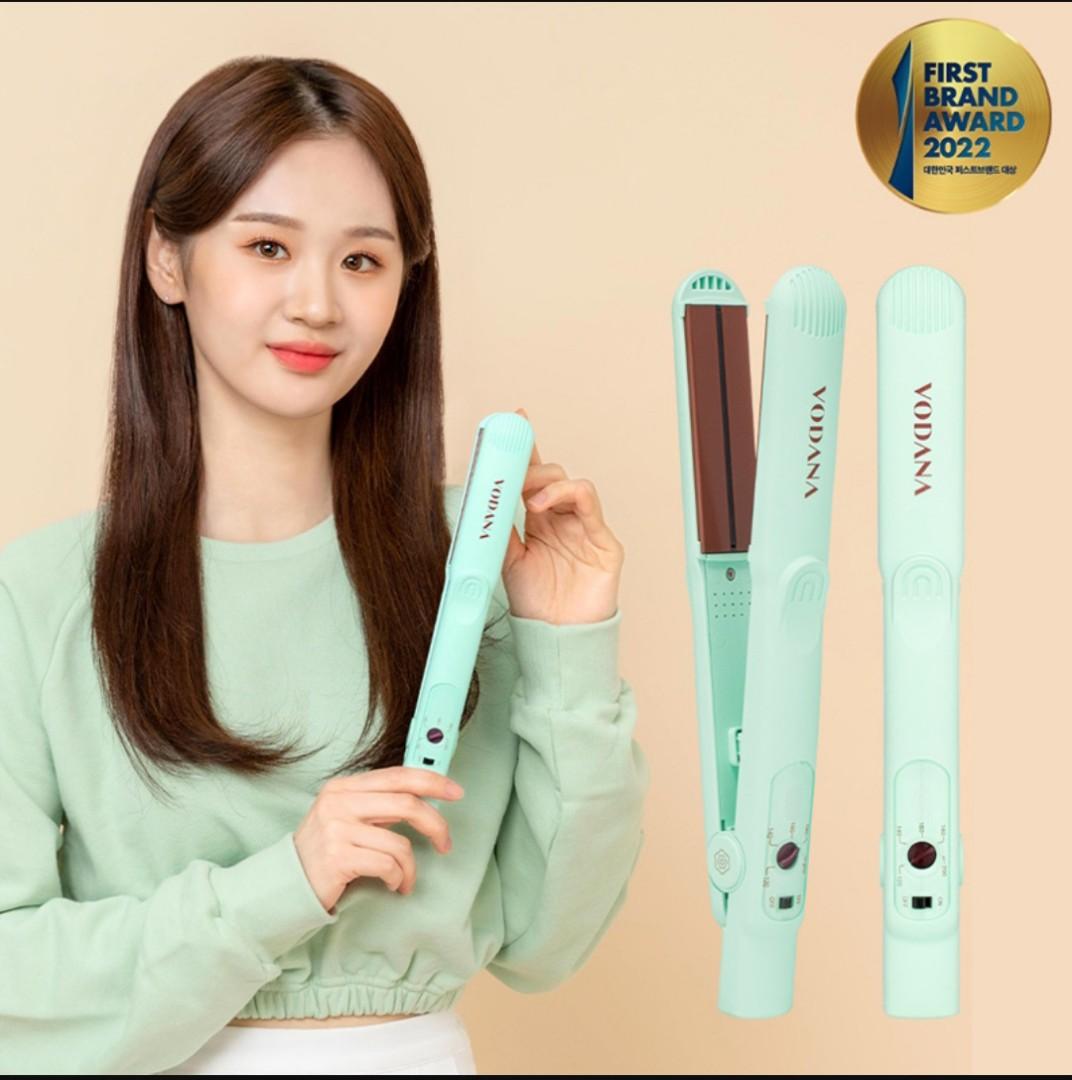 Korea Vodana hair straightener flat iron curler mint green SG plug