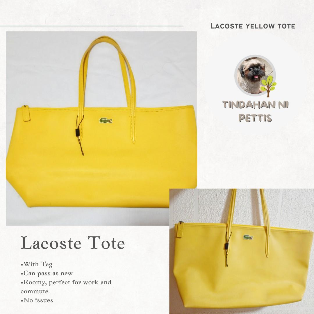 Lacoste Tote in Yellow (AUTHENTIC), Luxury, Bags & Wallets on Carousell