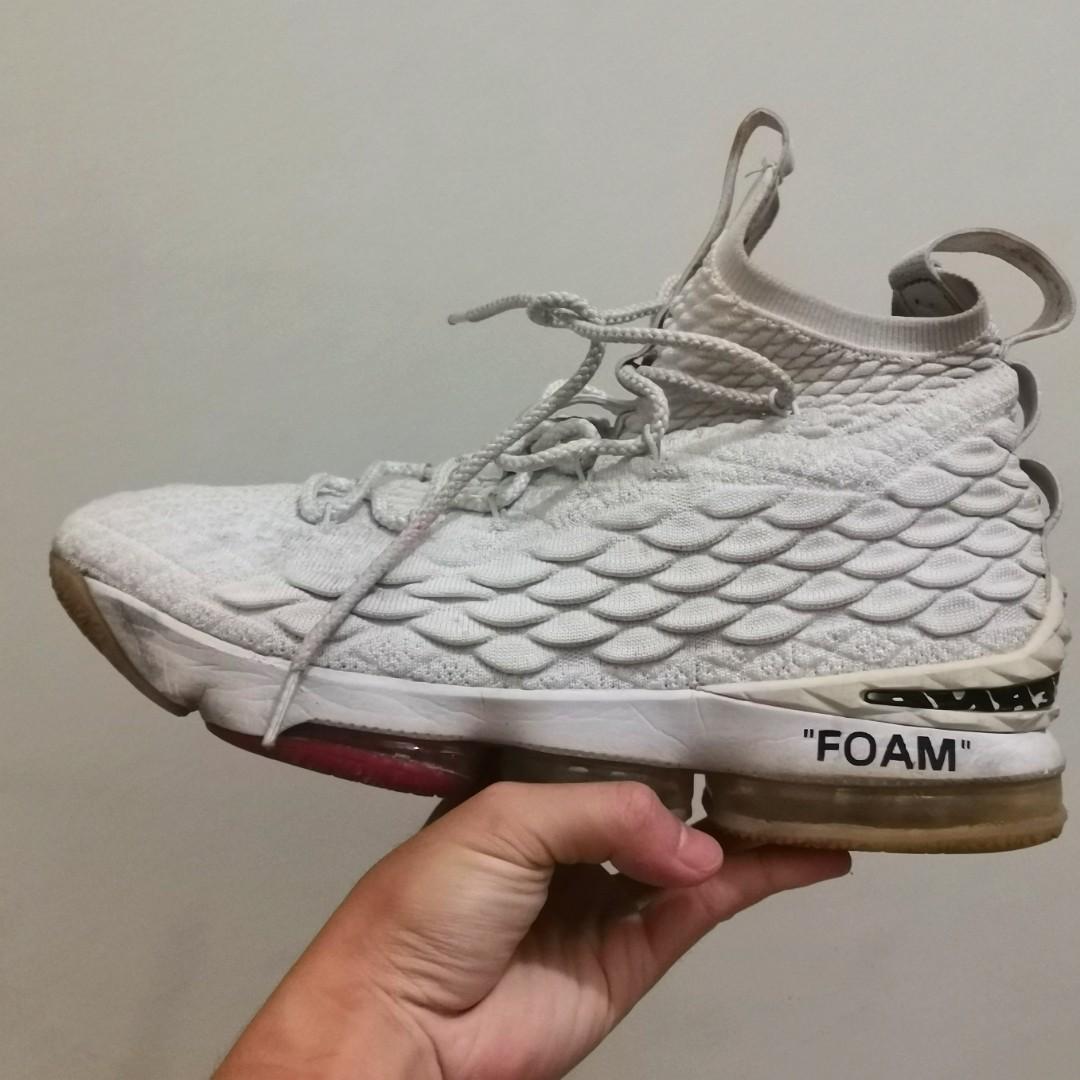 Lebron 15 x off 2025 white