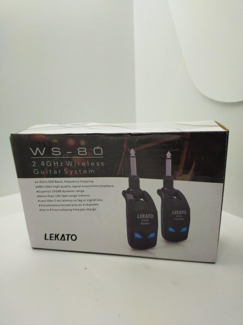 LEKATO Wireless Guitar System 2.4GHz Transmitter Receiver 100 Feet