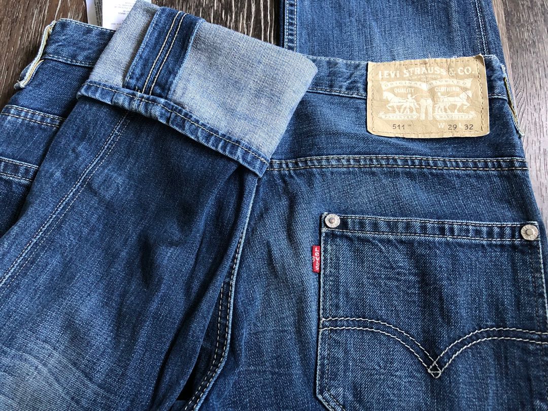 Levi's 511 Slim Fit Selvedge Made in Mexico W29 L32, Men's Fashion,  Bottoms, Jeans on Carousell