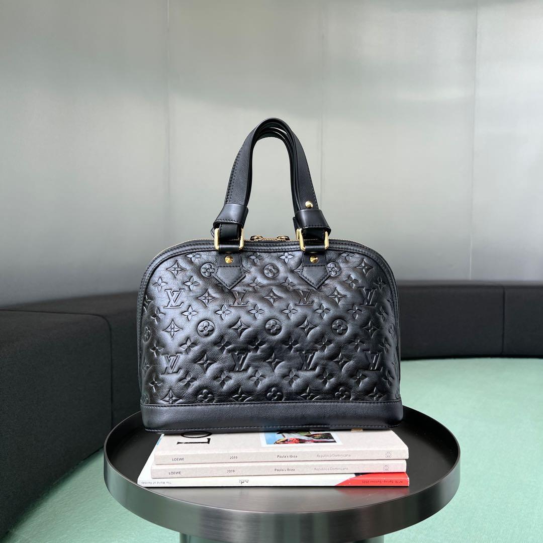 Louis Vuitton Black Monogram Empreinte Leather Double Jeu Neo Alma