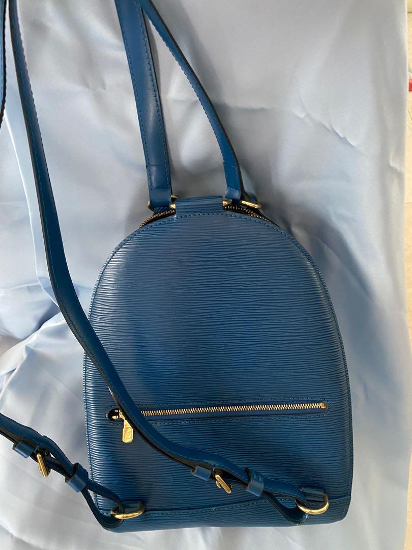 Auth Louis Vuitton Epi Mabillon M52235 Women's Backpack Toledo Blue