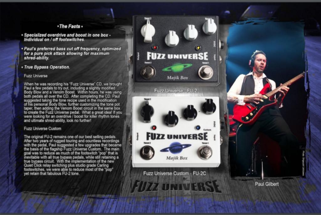Majik Box Guitar effect Pedal Paul Gilbert Fuzz Universe FU2, Hobbies