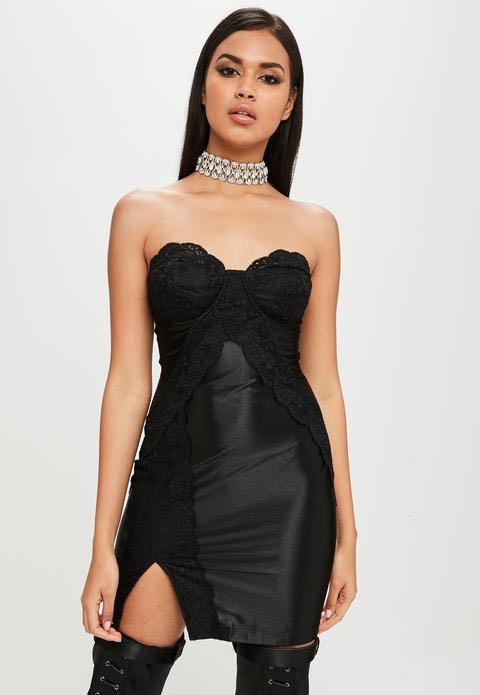 Missguided Black Corset Lace Dress Women s Fashion Dresses