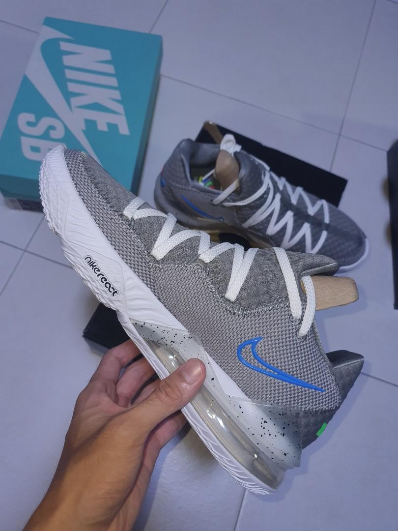 Basketball Shoe Lebron 17 Grey Low Nike Shoe Men's Size 18 Lebron