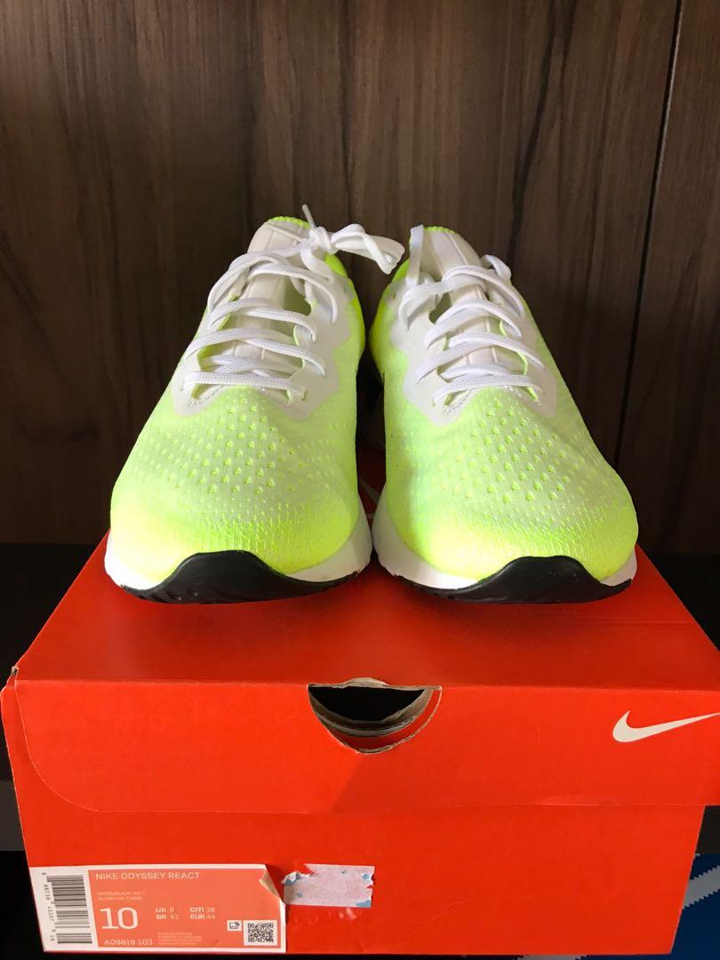 Nike odyssey react neon yellow running Men s Fashion Footwear