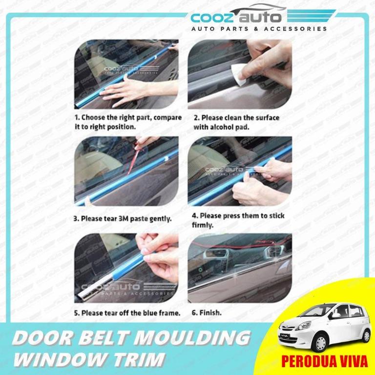 Perodua Viva Window Trim Chrome Lining Door Belt Moulding Auto Accessories On Carousell