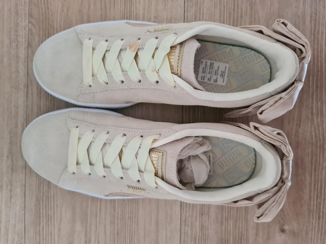 Puma suede on sale bow women's sneakers