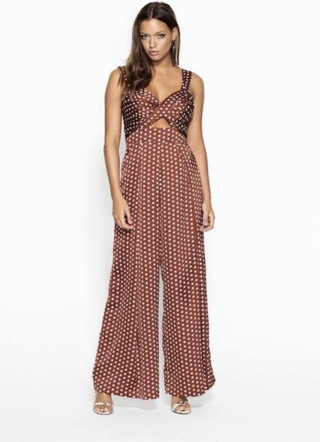 wonderland bronze Polk dot jumpsuit 