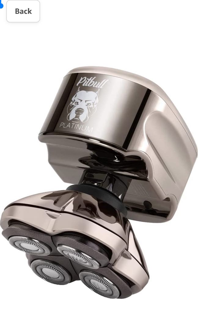 Skull Shaver Pitbull Platinum PRO Electric Razor Wet/Dry 4 Head 4d