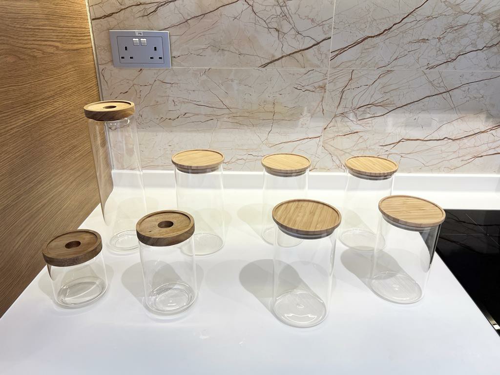 Airtight Glass canisters, Furniture & Home Living, Kitchenware