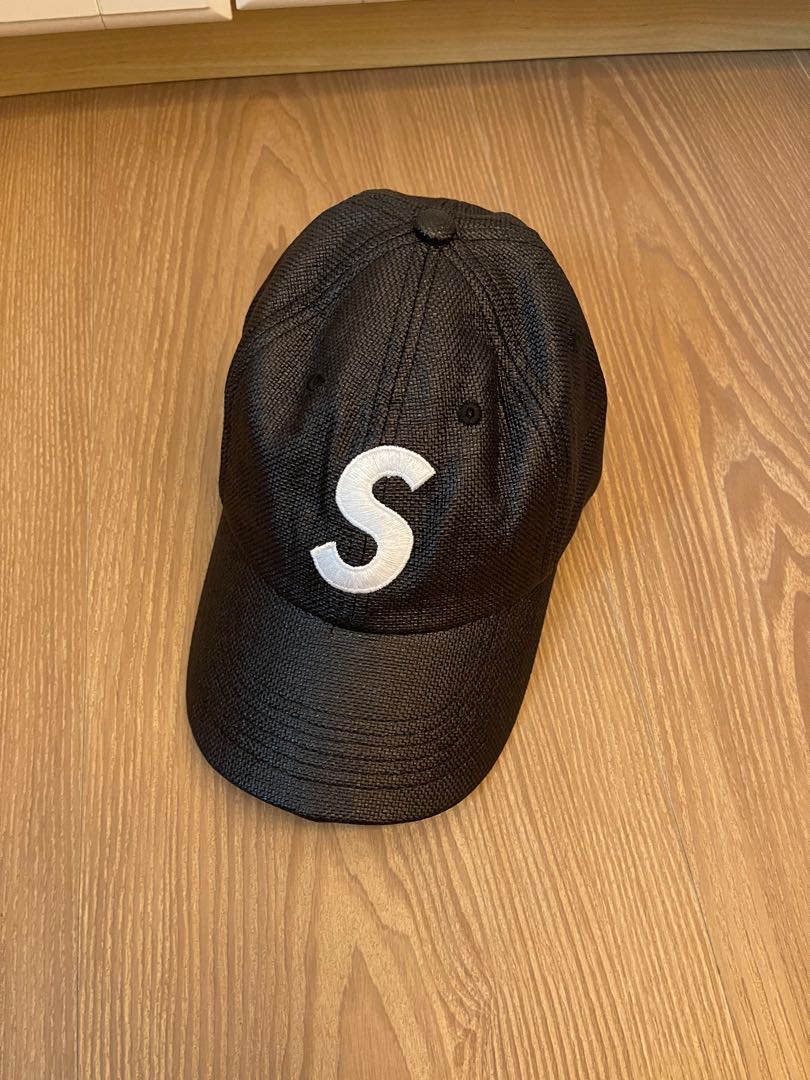 Supreme 22SS Raffia S Logo 6 Panel 拉菲葉編織S帽黑色, 他的時尚 
